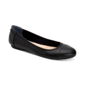 Alfani Women's Tavii 2 Faux Leather Slip on Ballet Flats, Black Size 6M